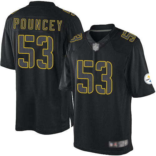Youth Pittsburgh Steelers Football #53 Limited Black Maurkice Pouncey Impact Nike NFL Jersey->youth nfl jersey->Youth Jersey